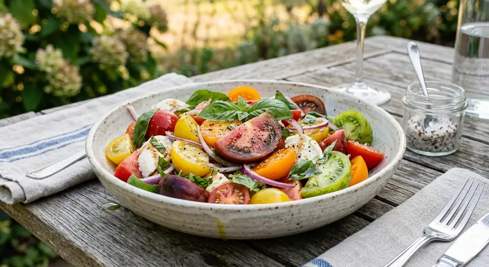 Fresh Summer Heirloom Salad